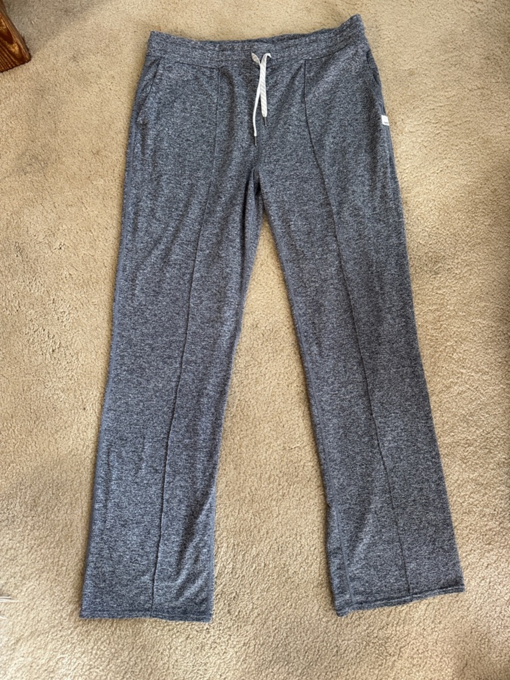 Vuori Gray Wide Leg Halo Drawstring Pants